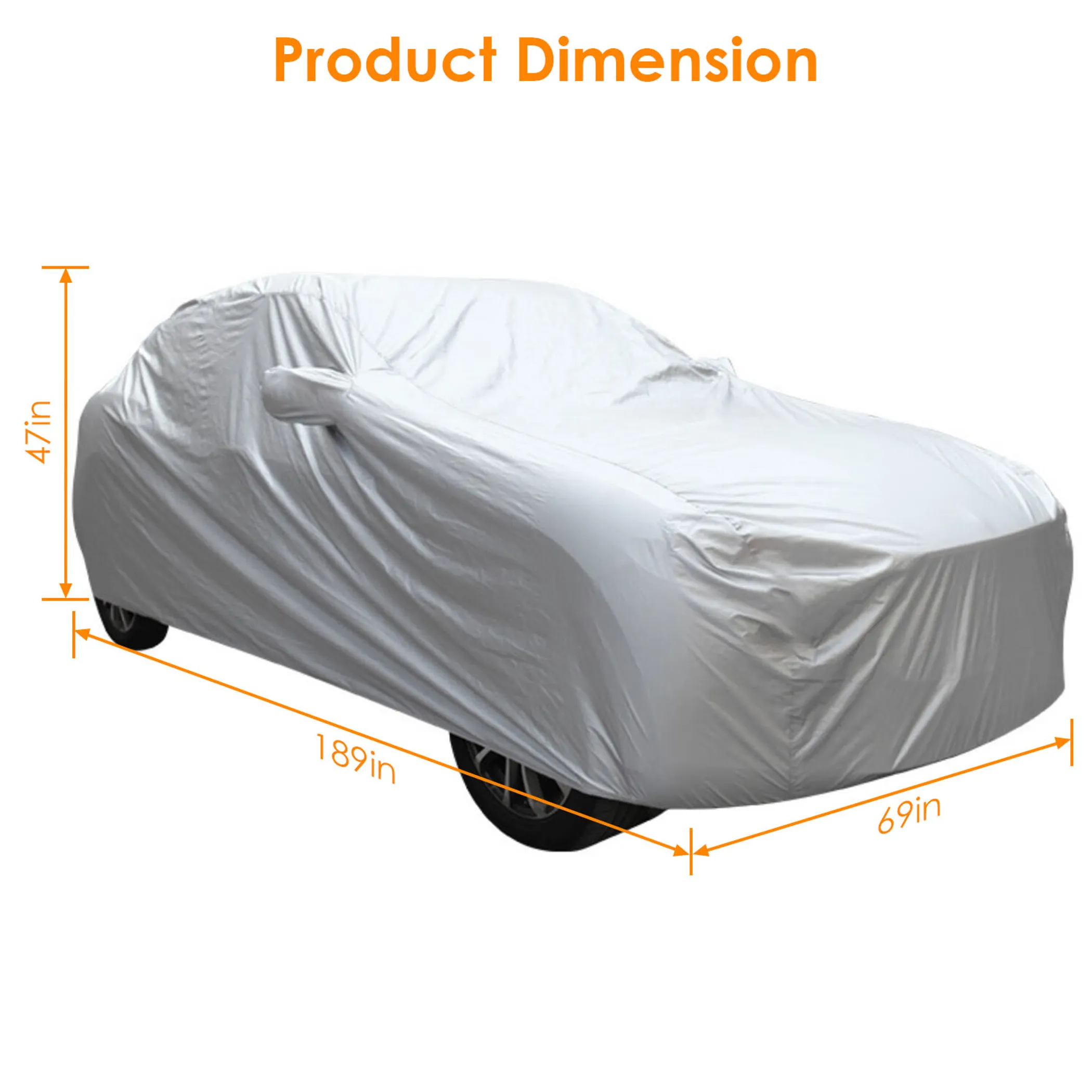 189x69x47in Full Car Cover - Image 2