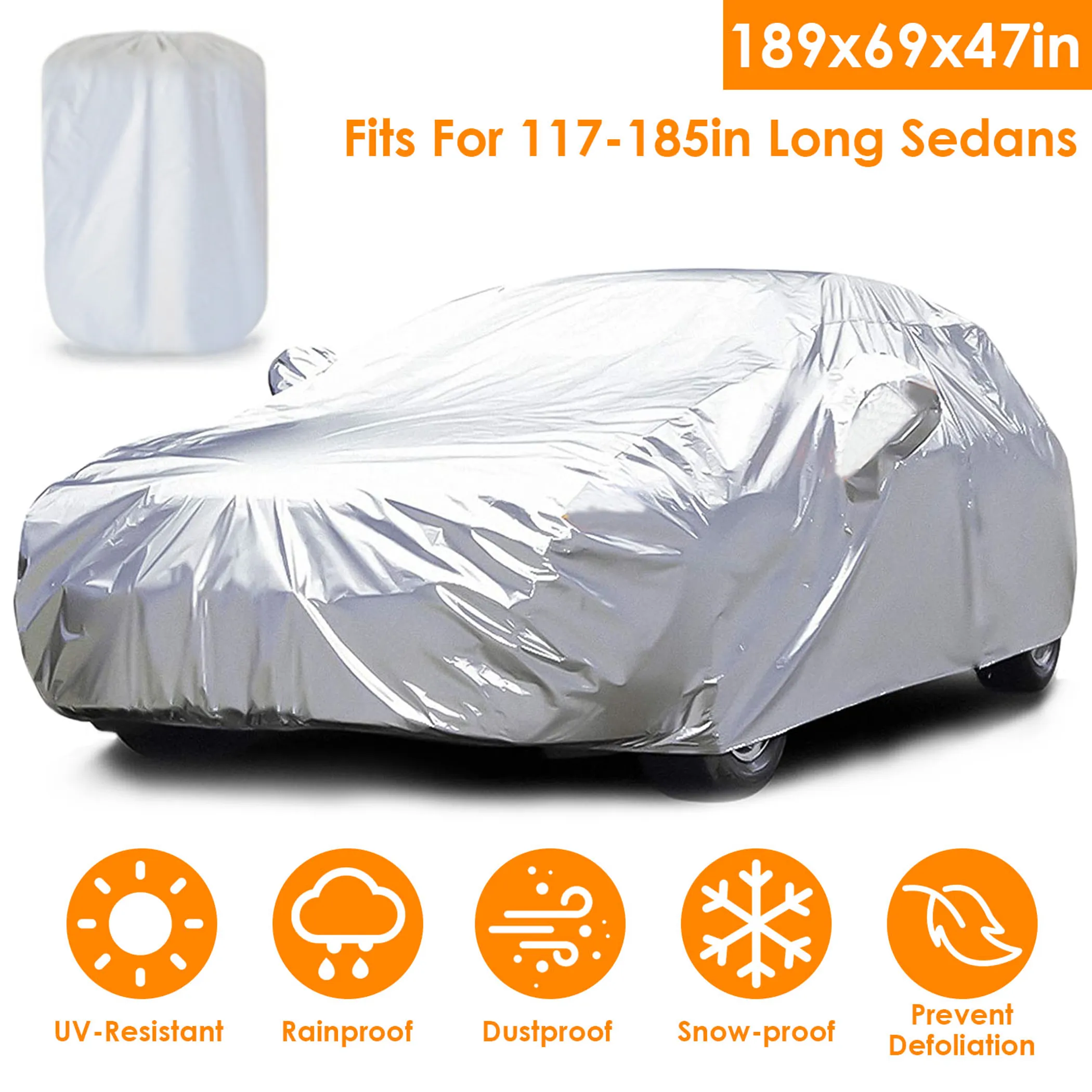 189x69x47in Full Car Cover - Image 3