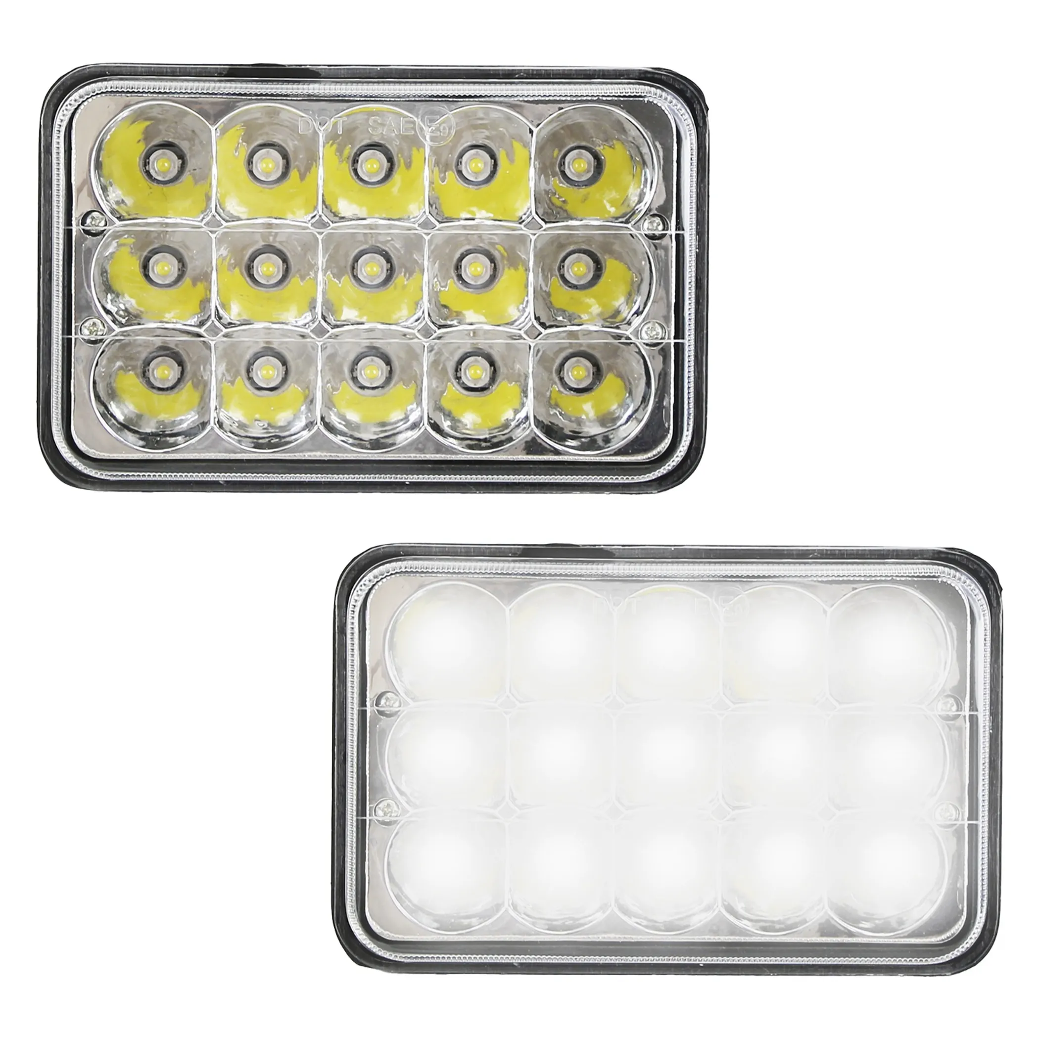 4x6in Car LED Headlights Vehicle Rectangular Headlamp - Image 3