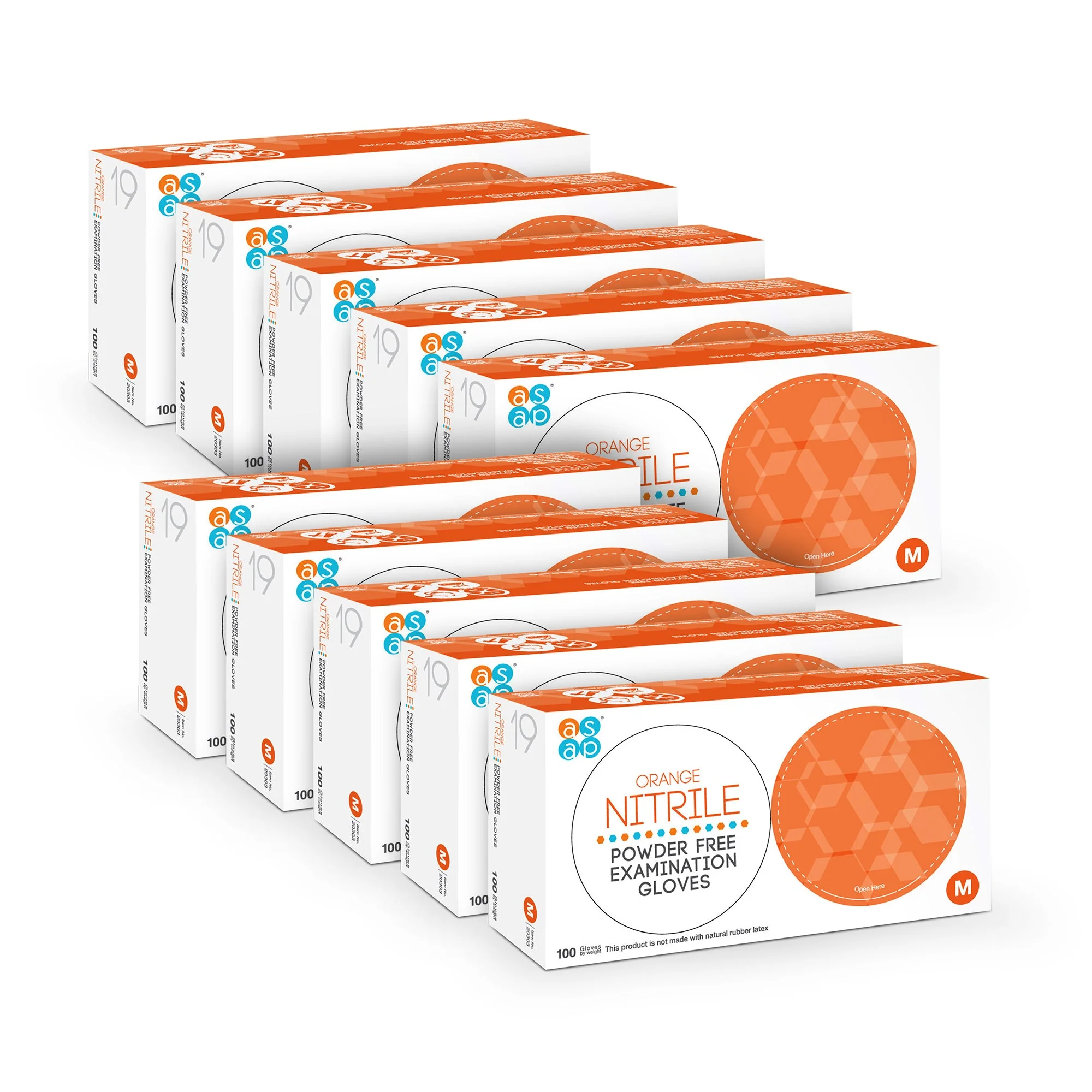 ASAP Orange Nitrile Gloves - Exam Grade, Powder Free (5 Mil), 1,000 Gloves - BOGO 20% OFF - Image 4