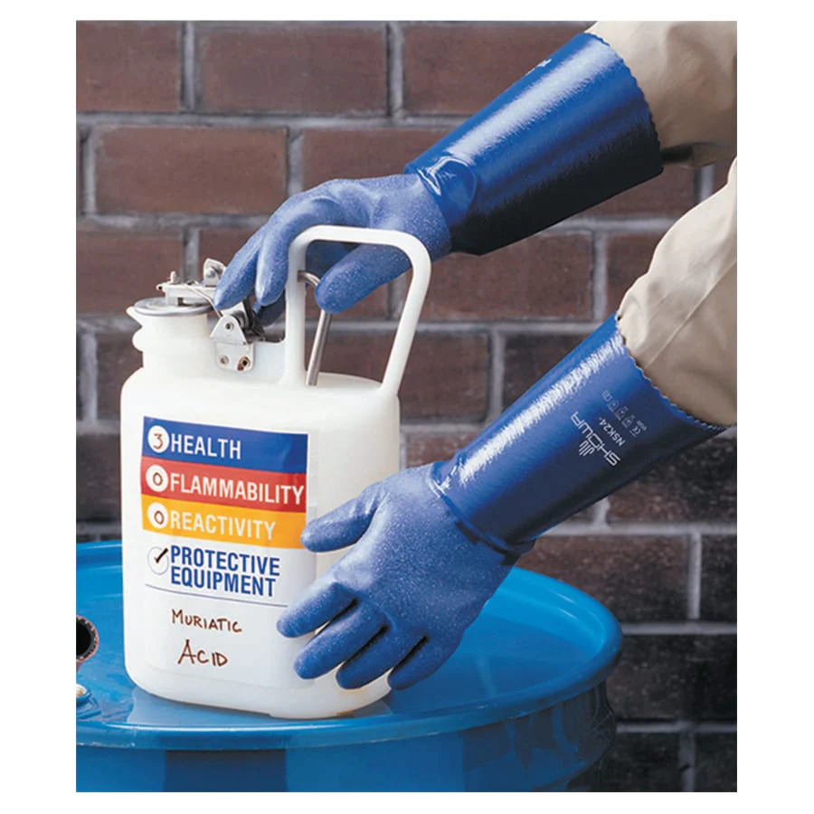 DISP ISTANT NITRILE- FULLY COATED 14" - NSK24 Dual Nitrile-Coated Gloves, Blue - Image 2
