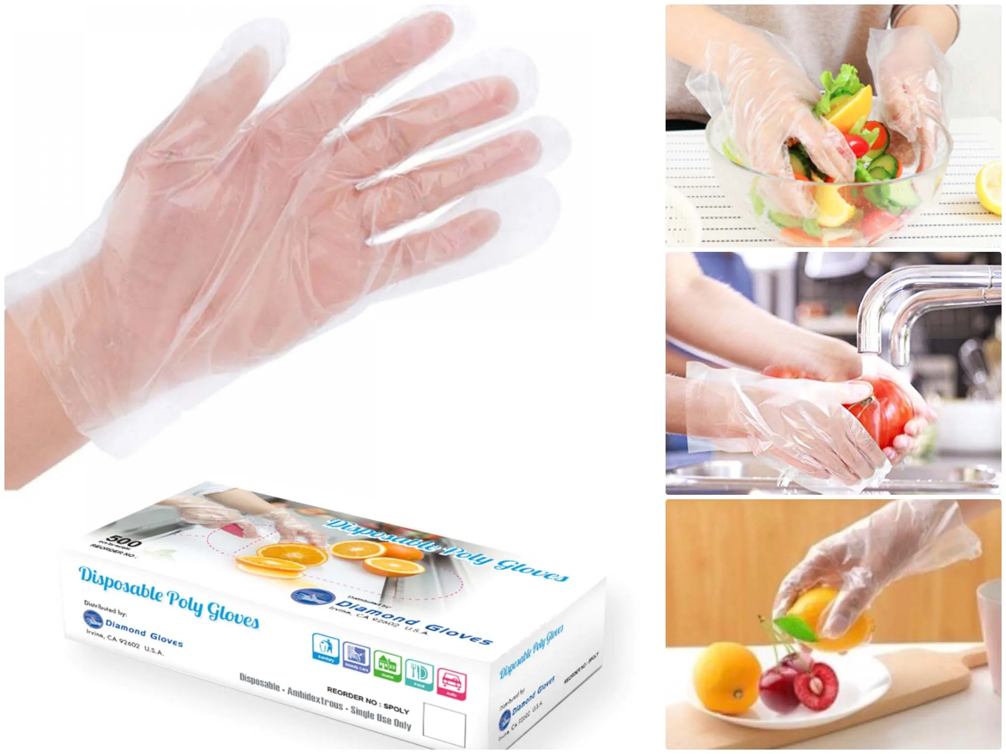 Disposable Poly Gloves Powder Free Multi-Purpose Polyethylene Gloves, 100 Cases (Bulk) - Image 4