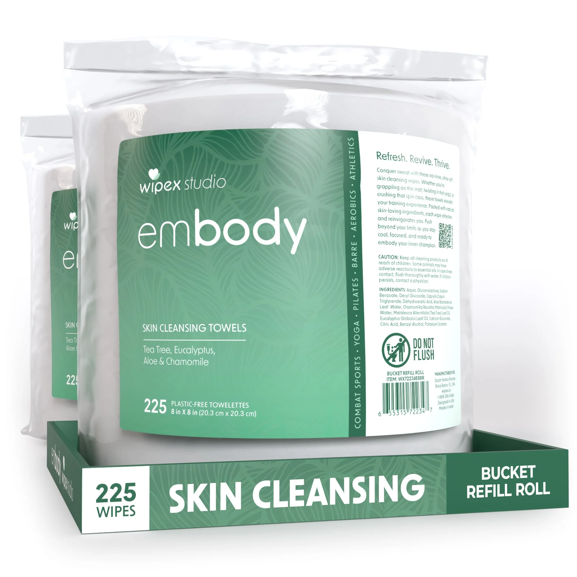 Embody® 225ct Eco Body Wipes – Refill Bucket for Wellness Studios - Image 16