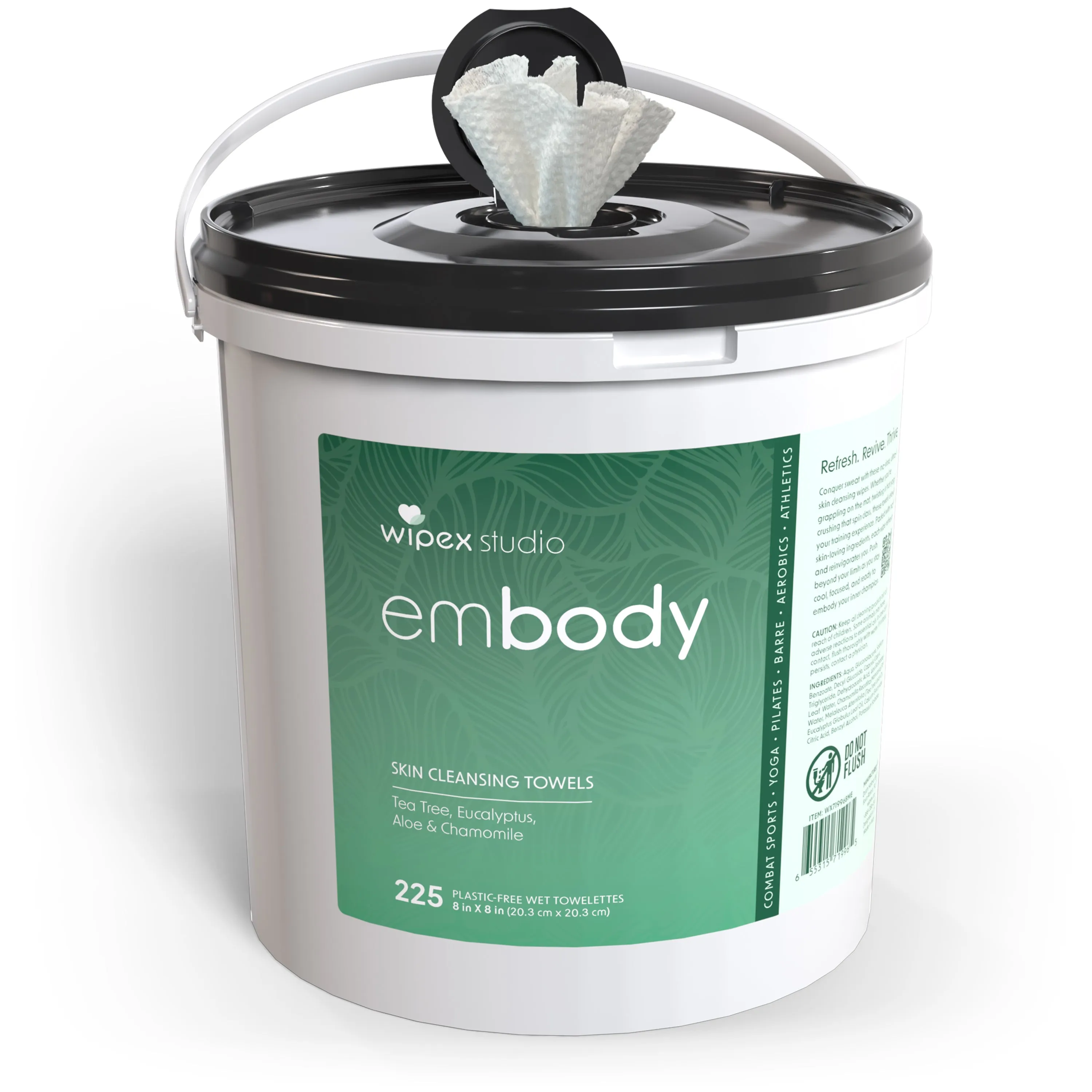 Embody® 225ct Eco Body Wipes – Refill Bucket for Wellness Studios - Image 2