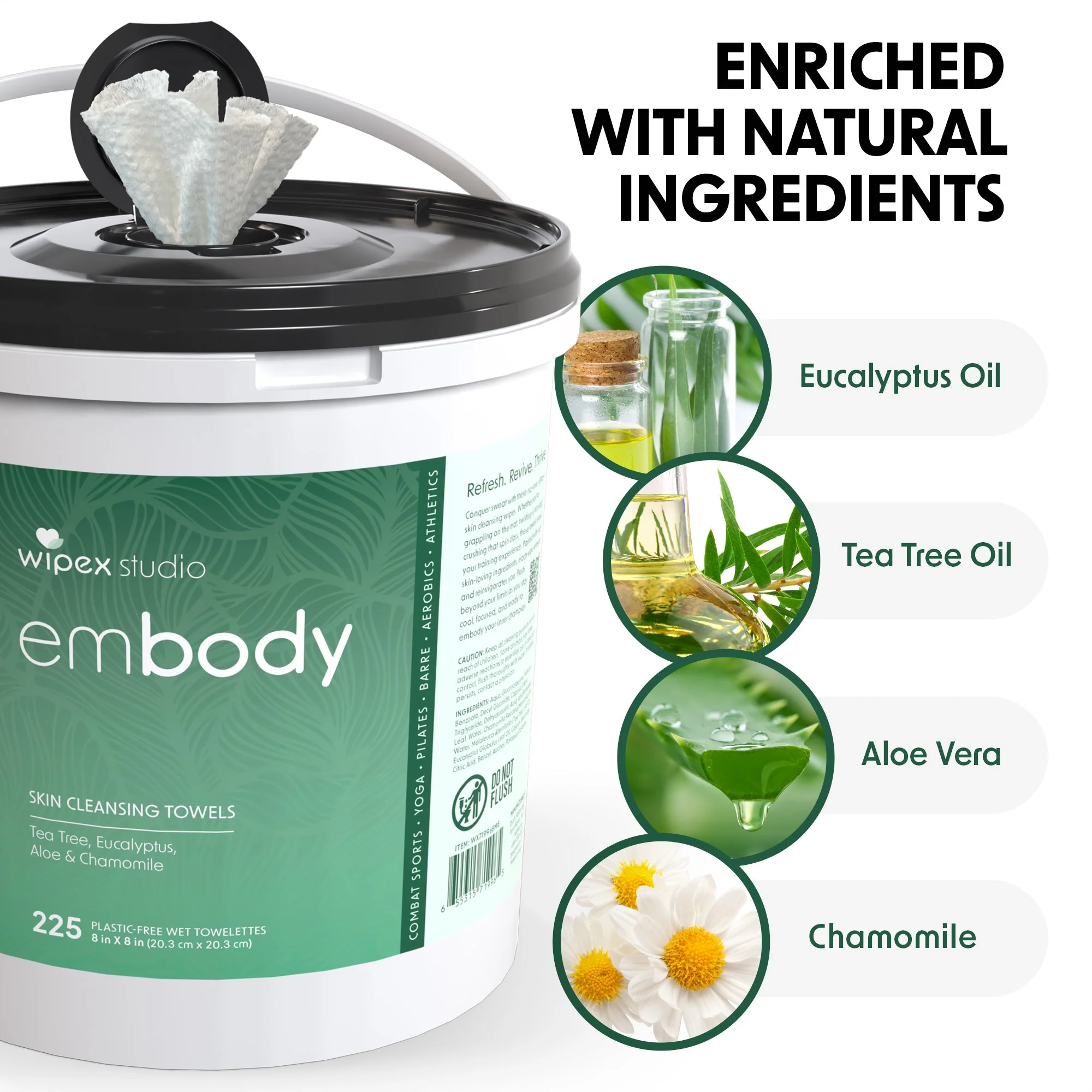 Embody® 225ct Eco Body Wipes – Refill Bucket for Wellness Studios - Image 6