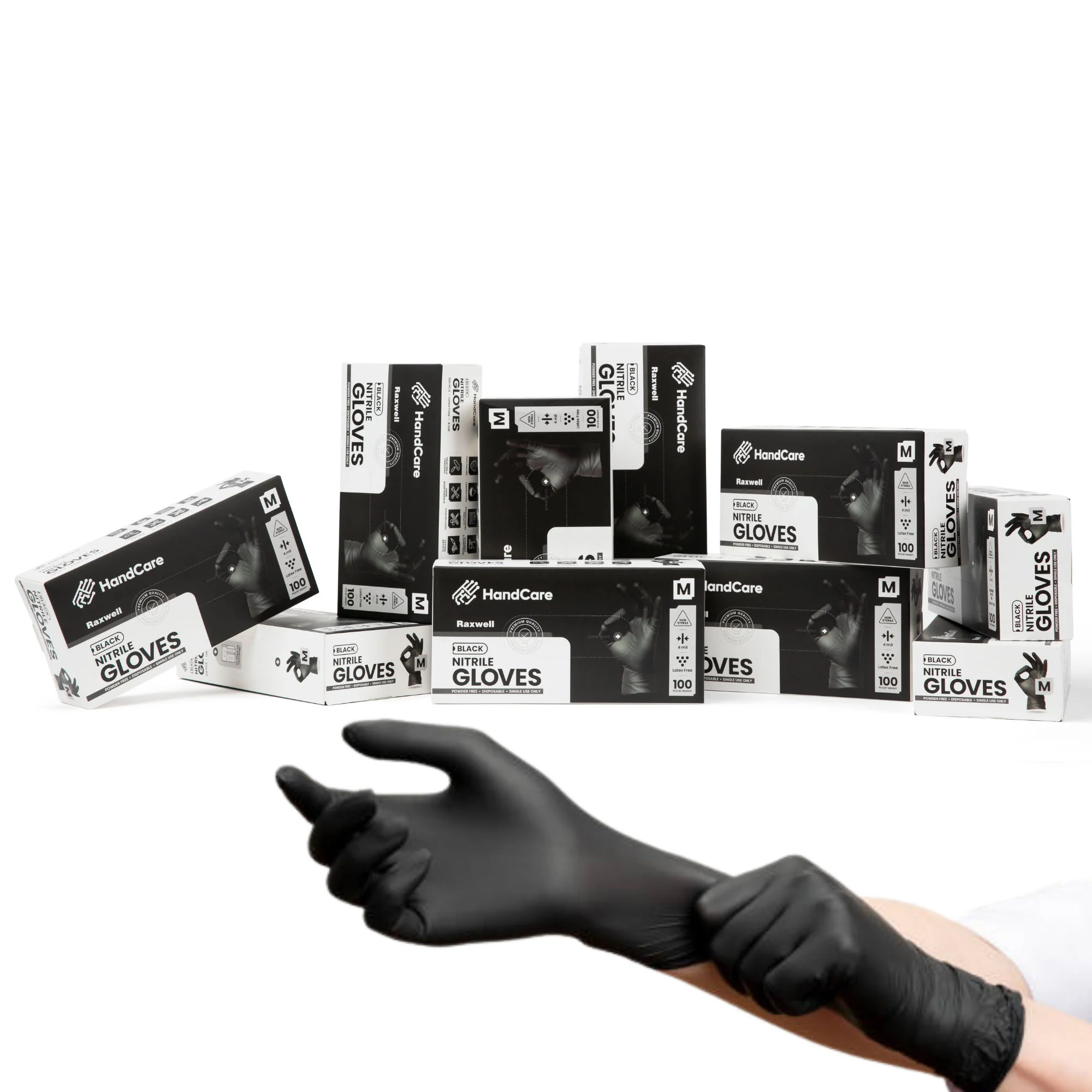 HandCare Black Nitrile Gloves - Exam Grade, Powder Free (4 Mil) - BOGO 20% OFF - Image 9