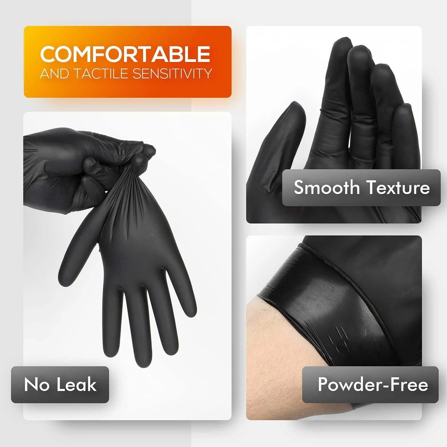 HandCare Black Vinyl Gloves - Powder Free (3 Mil) 100 Cases (Bulk) - Image 4