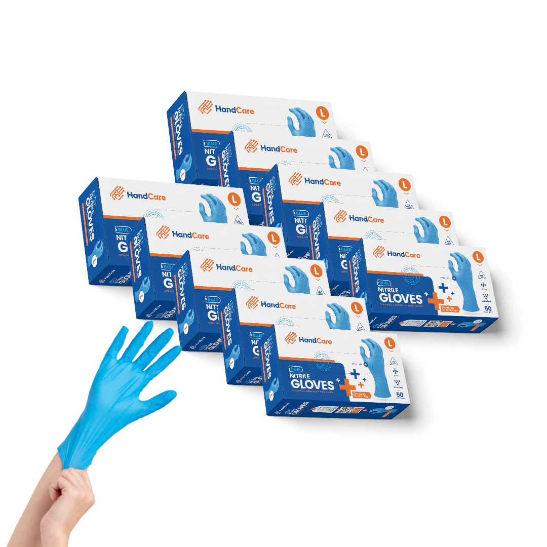 HandCare Blue Nitrile Gloves - Exam Grade, Powder Free (8 Mil), 500 Gloves - BOGO 20% OFF - Image 12