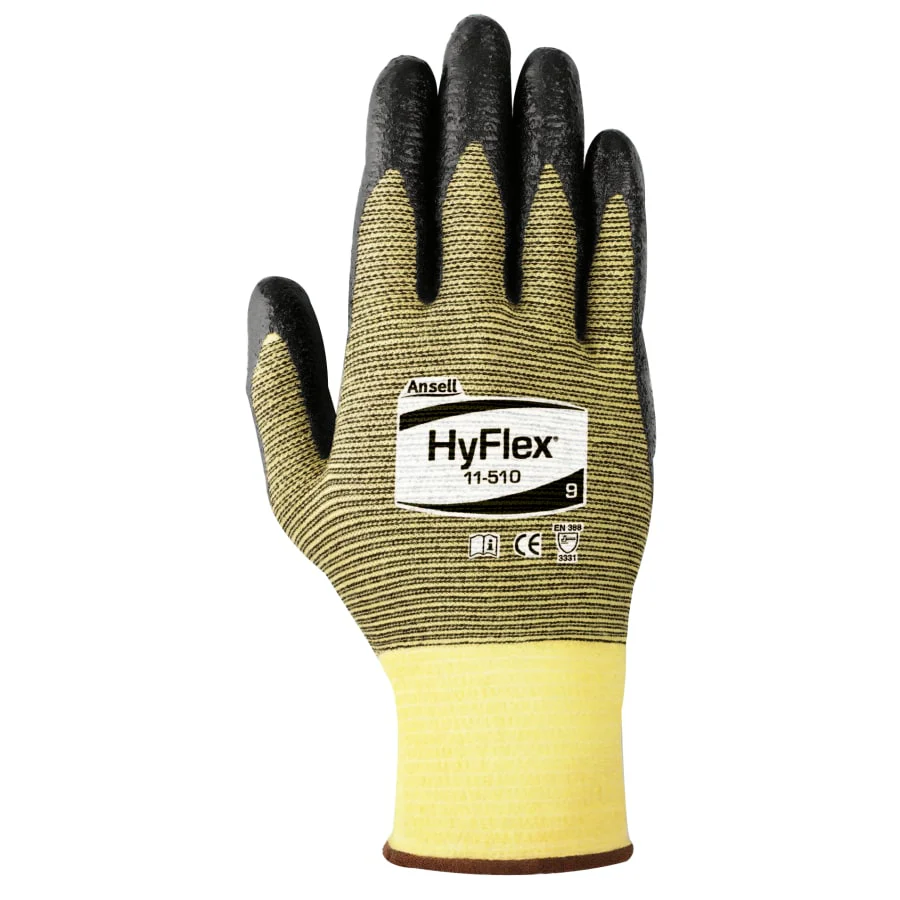 HyFlex® 11-511 Nitrile Palm Coated Gloves - HYFLEX 11-511 GRN KEVLARLN W/ BLK NIT FOAM - Image 2