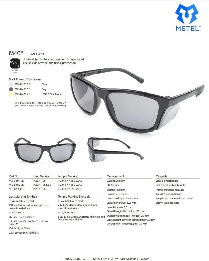 METEL M40 Retro Safety Glasses - Image 15
