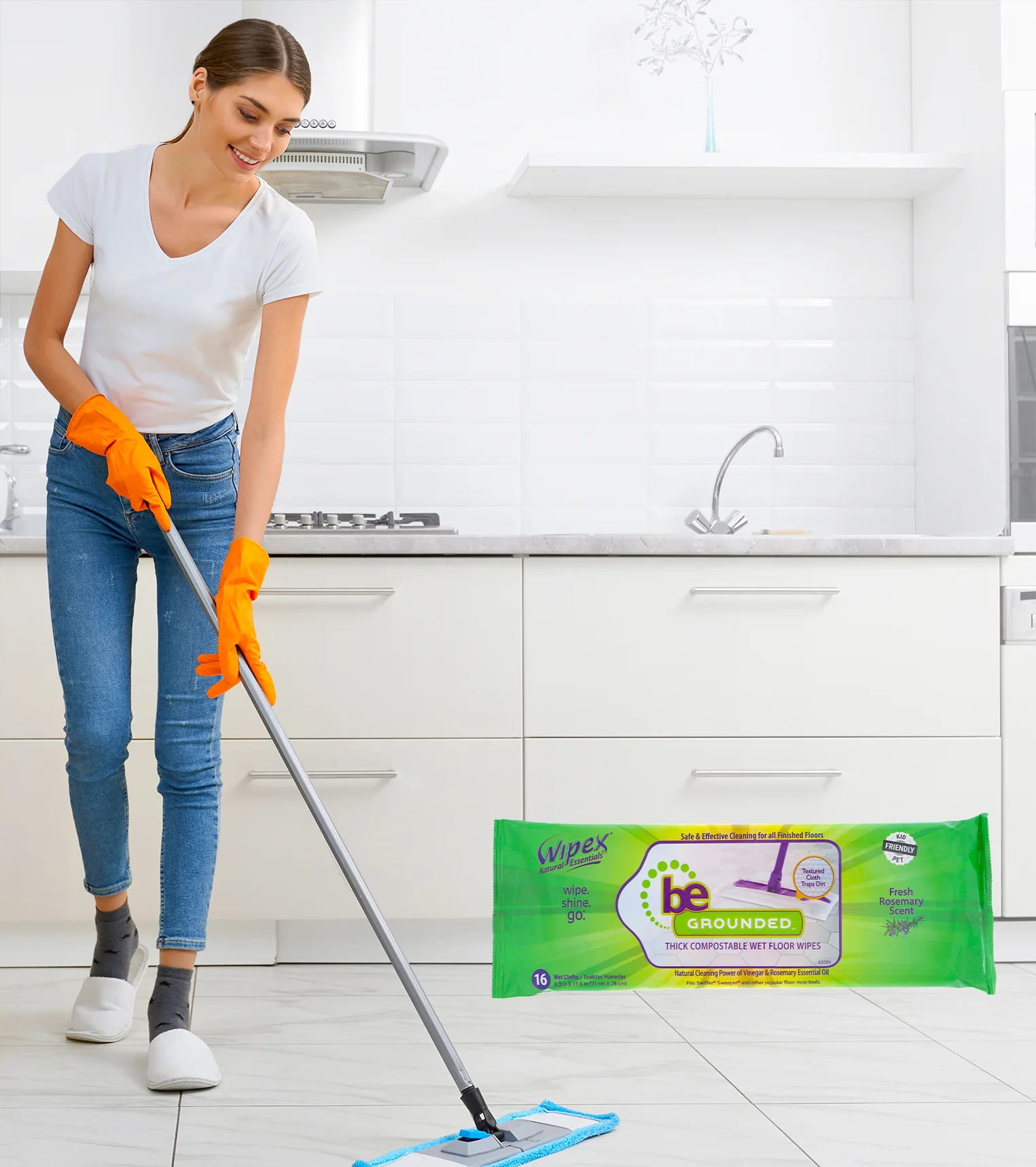 Natural Floor Cleaning Pads | Plant-Based Floor Wipes with Rosemary - Image 7