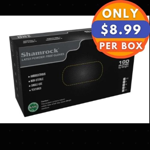 ShamRock Black Latex Multi-Purpose -1000 Gloves - BOGO 20% OFF - Image 2