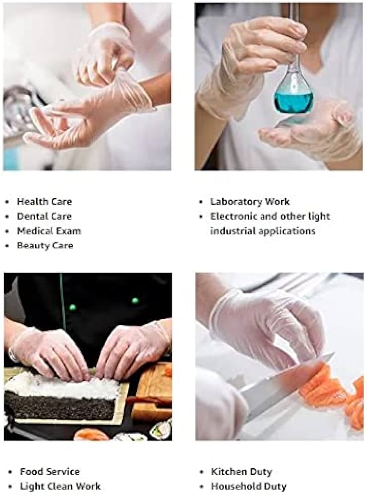 Vinyl Powder Free Exam Gloves - 1000 gloves - Image 3