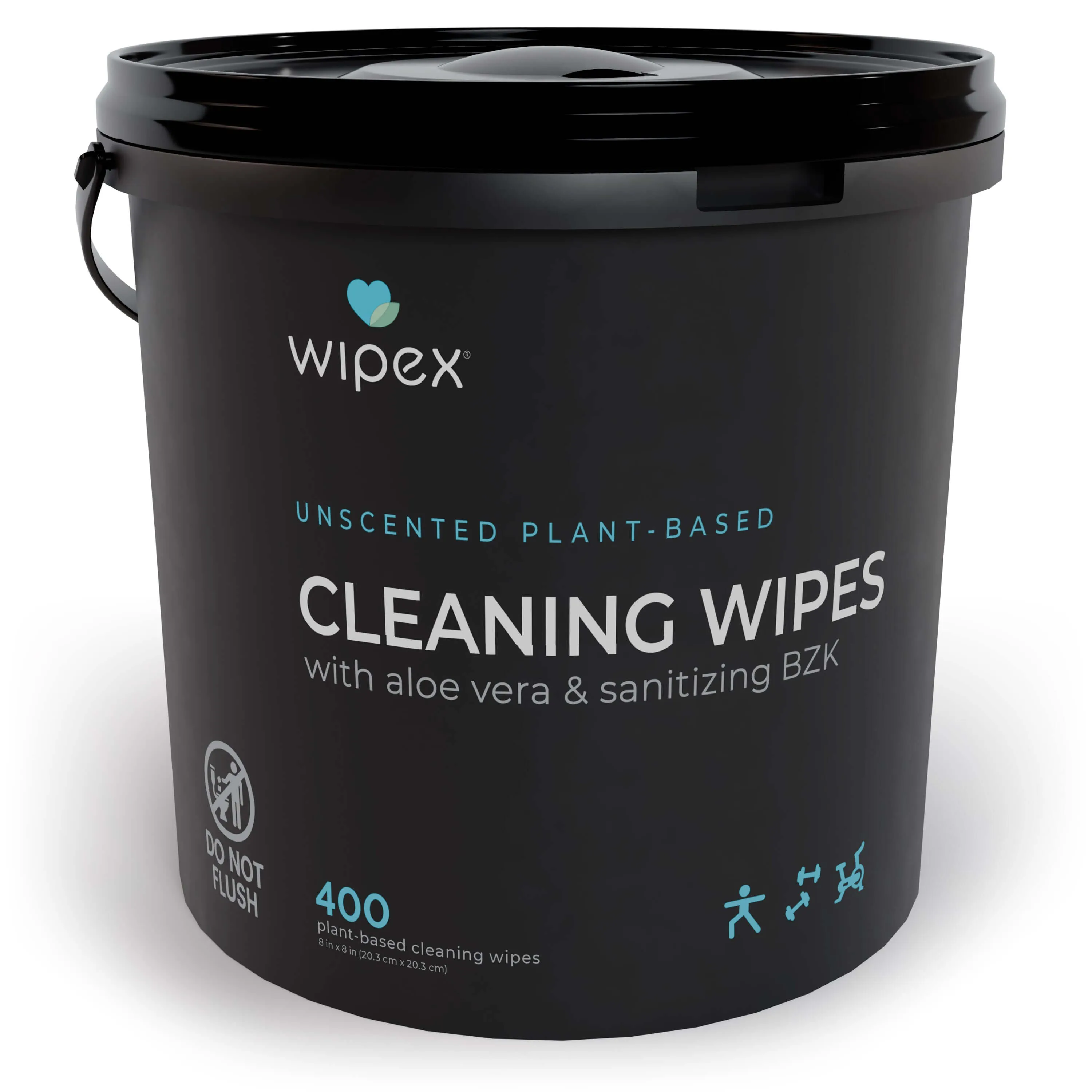 Wipex® Bulk Antibacterial Wipes Portable Dispensing Bucket 400ct | Skin-Safe Sanitizing Wipe | TÜV-Certified Plant-Based Cloth - Image 7