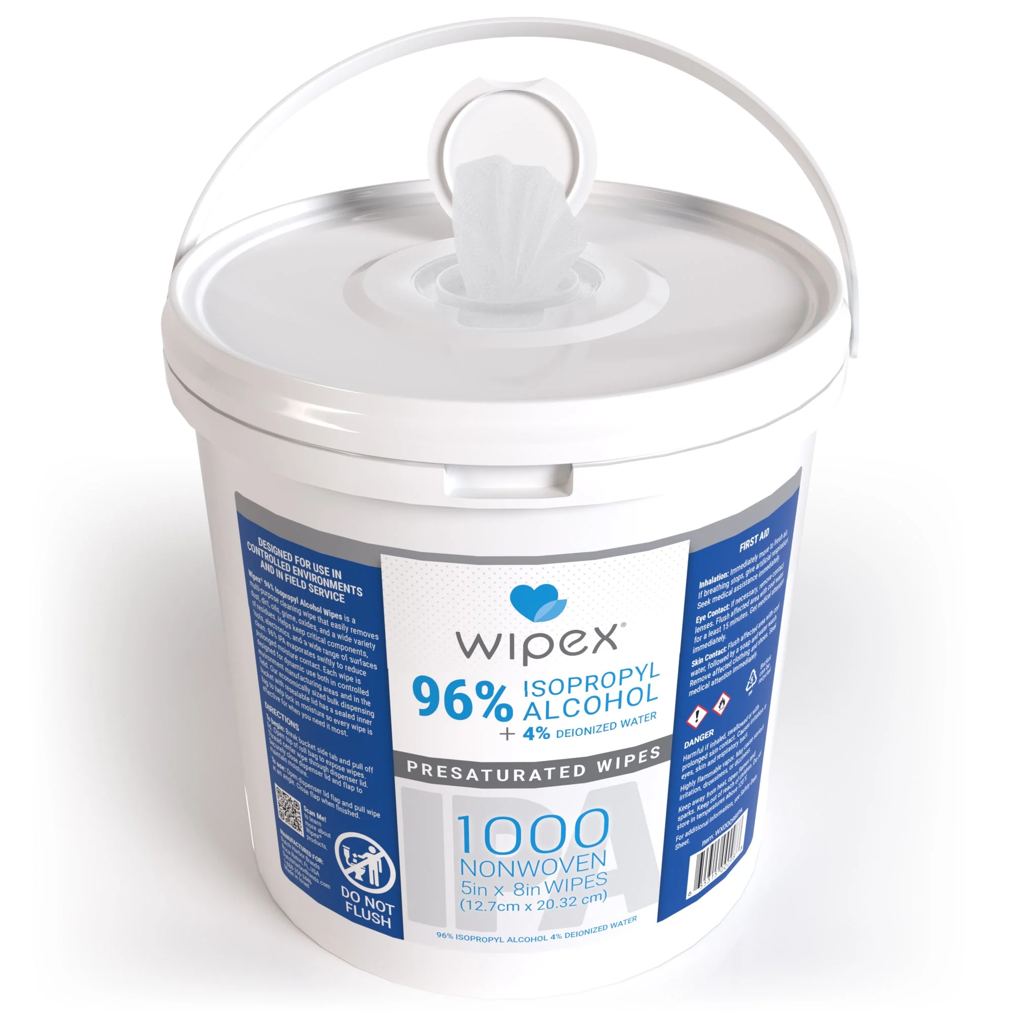 Wipex Bulk Isopropyl Alcohol Wipes – 70% & 96% | 1000ct Bucket - Image 11