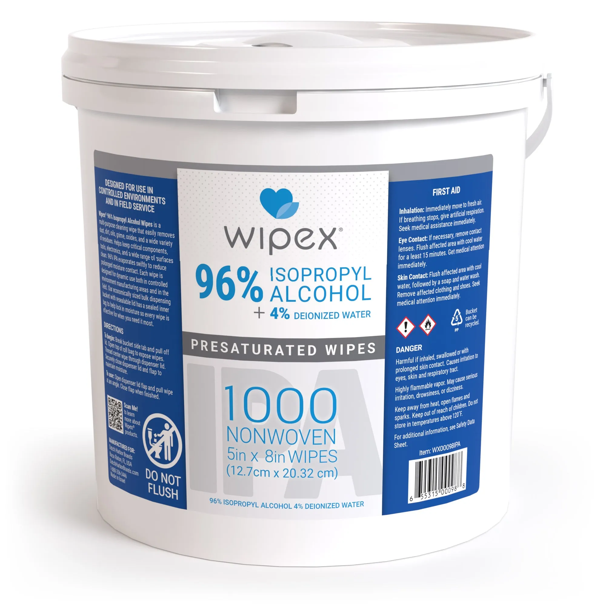 Wipex Bulk Isopropyl Alcohol Wipes – 70% & 96% | 1000ct Bucket - Image 12