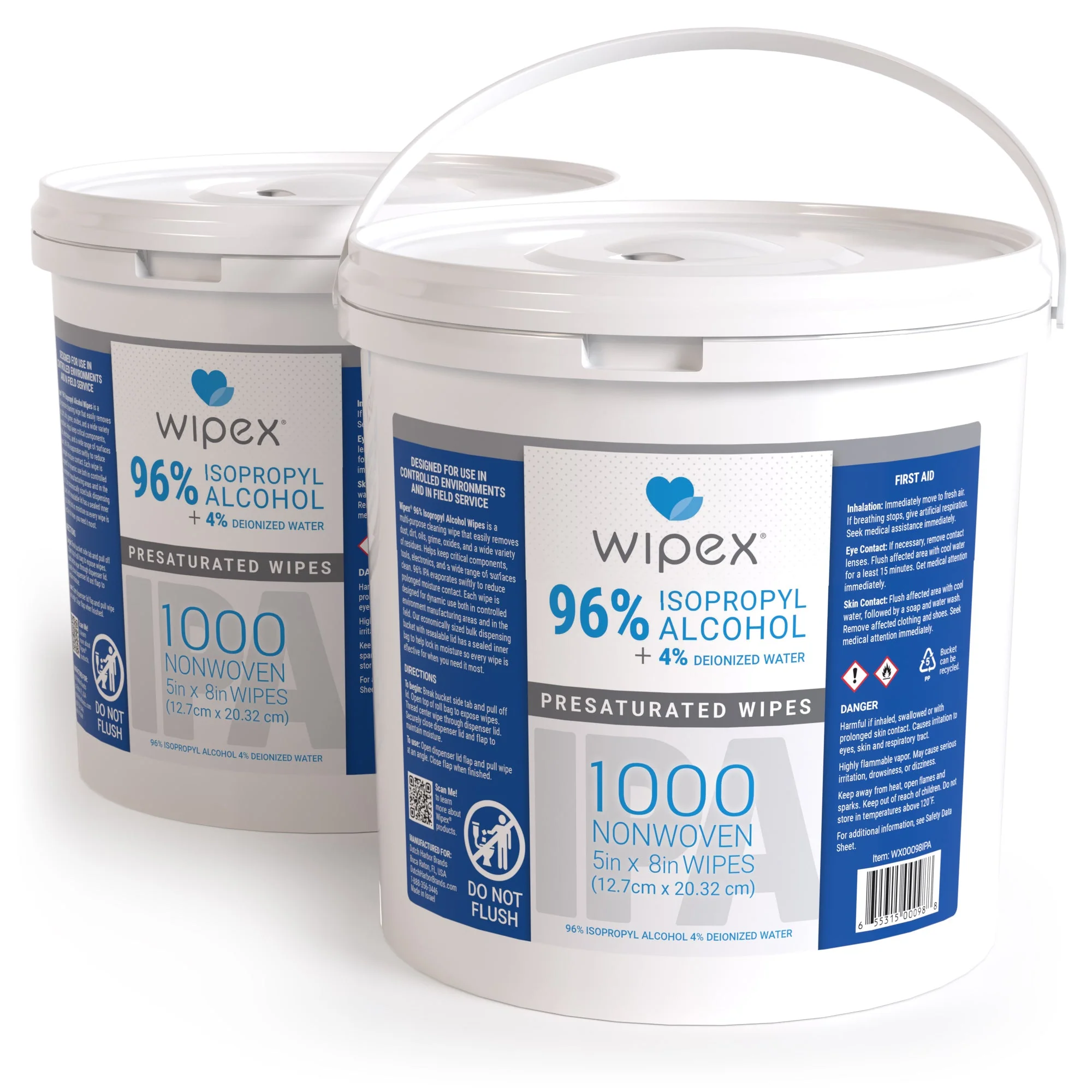 Wipex Bulk Isopropyl Alcohol Wipes – 70% & 96% | 1000ct Bucket - Image 13