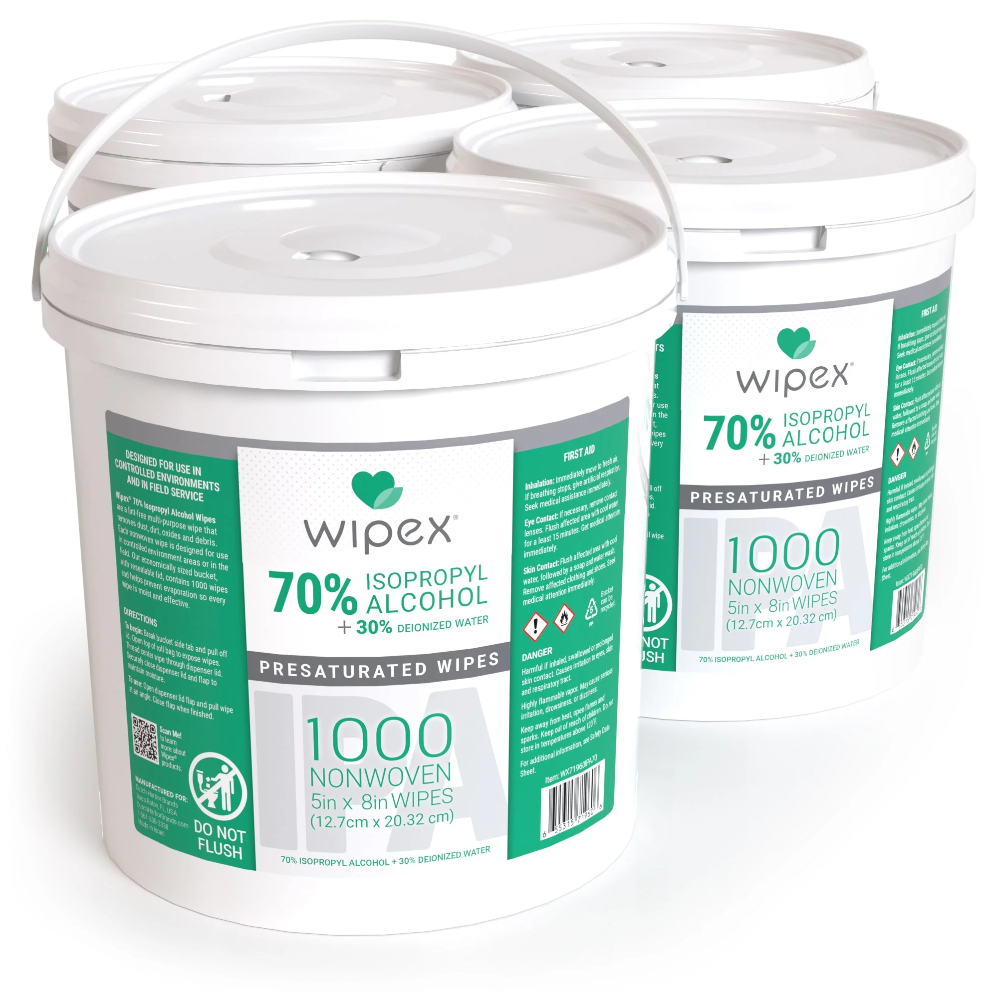 Wipex Bulk Isopropyl Alcohol Wipes – 70% & 96% | 1000ct Bucket - Image 15