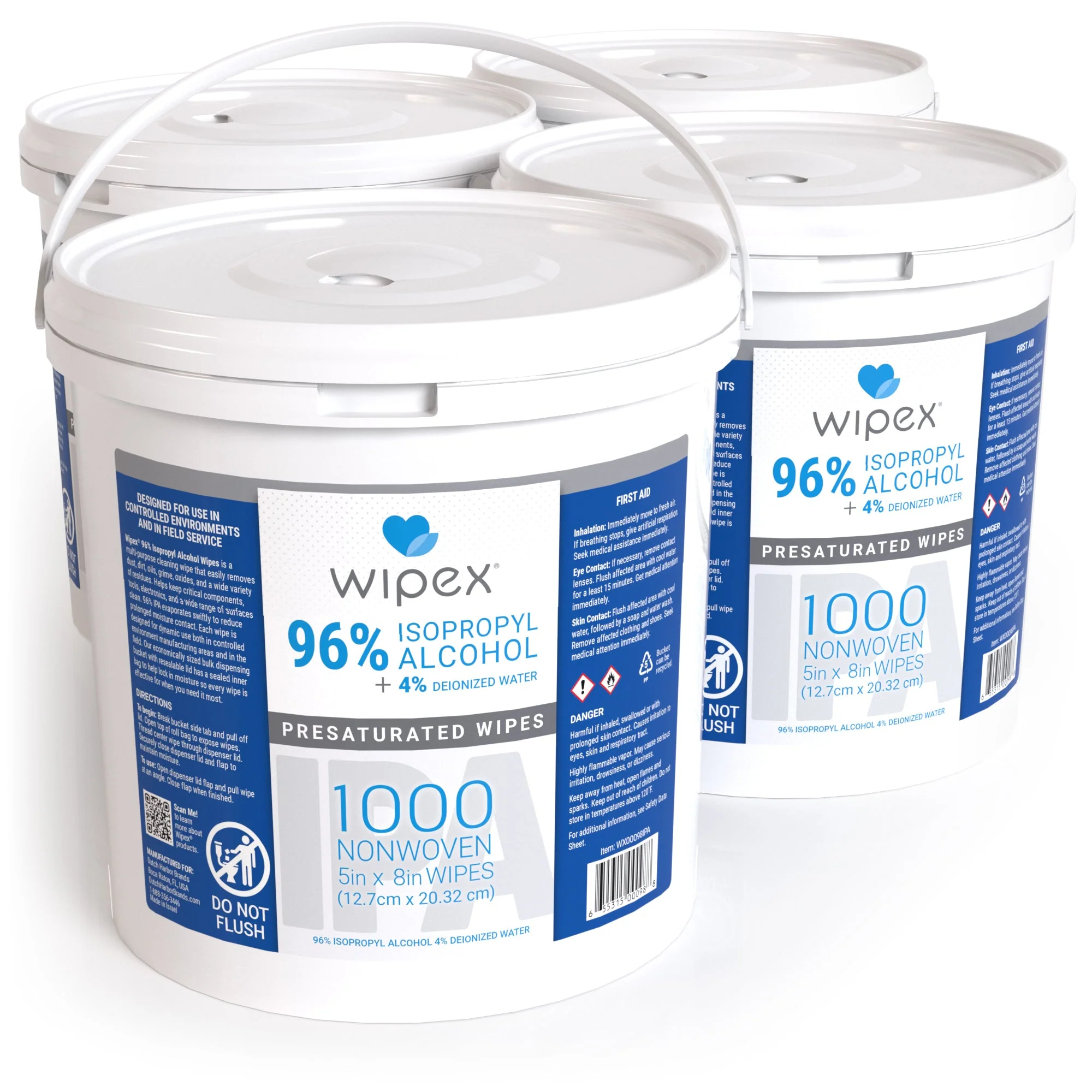 Wipex Bulk Isopropyl Alcohol Wipes – 70% & 96% | 1000ct Bucket - Image 16