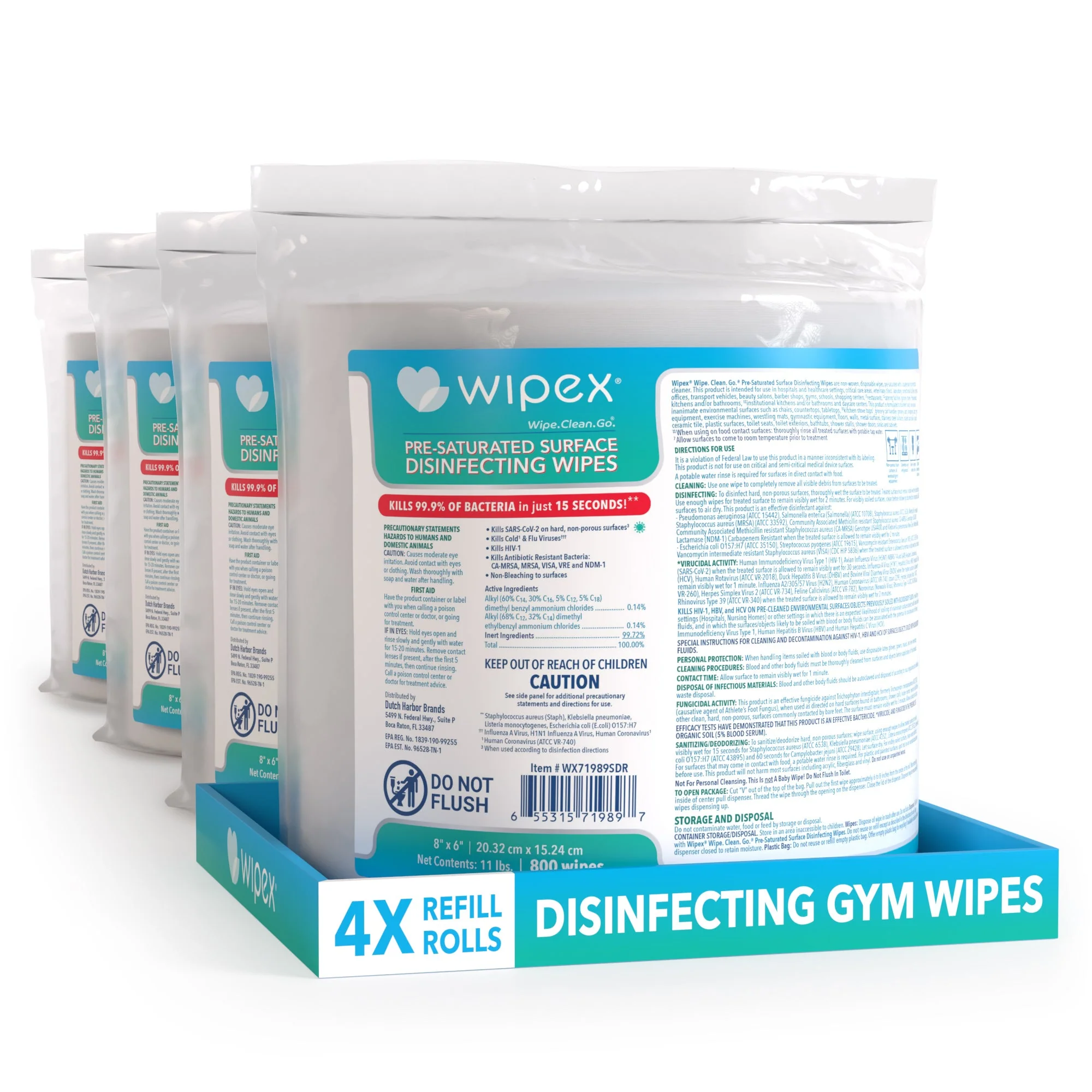 Wipex® EPA-Registered Disinfecting Wipes Roll 800-count - Image 3
