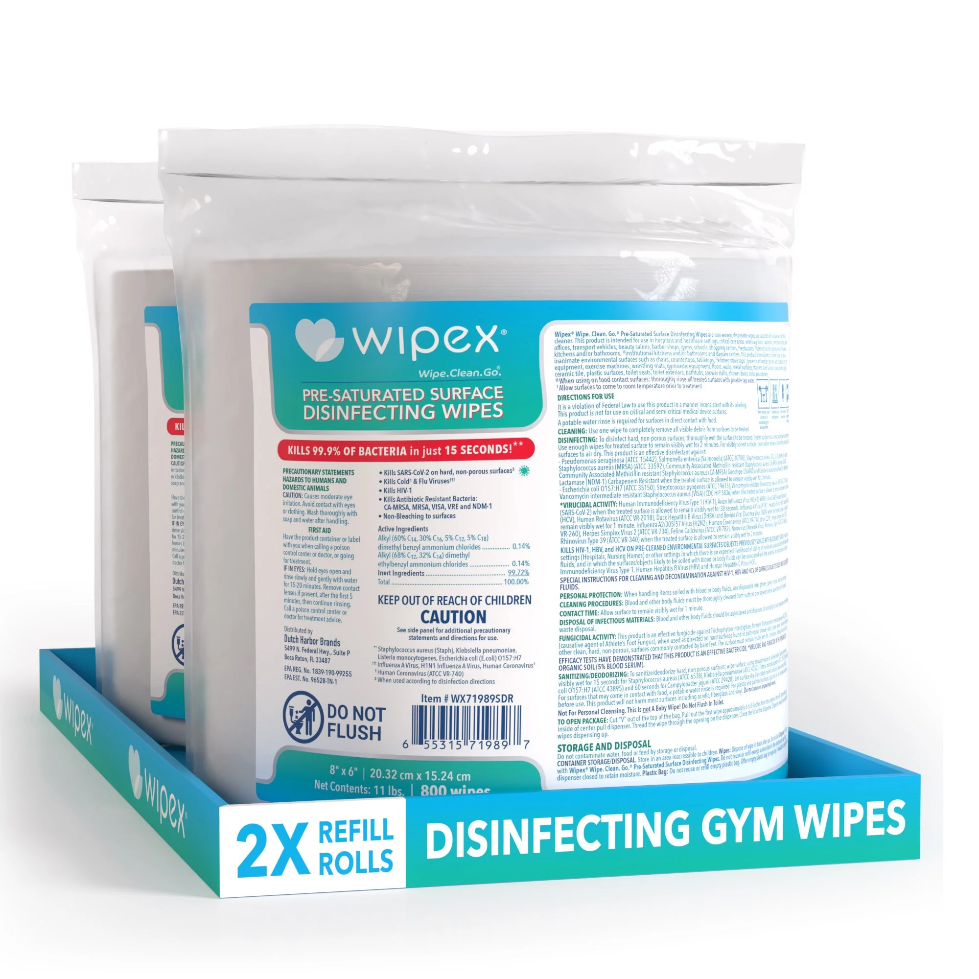 Wipex® EPA-Registered Disinfecting Wipes Roll 800-count - Image 4