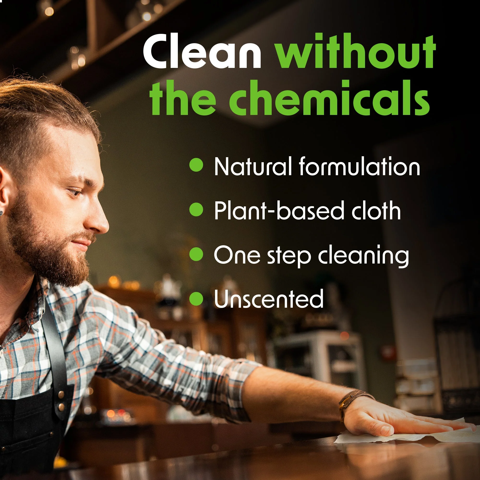 Wipex® Table Bussers® Natural Unscented Cleaning Wipes for Home & Food Service | Plant-Based | Portable Bucket - Image 7