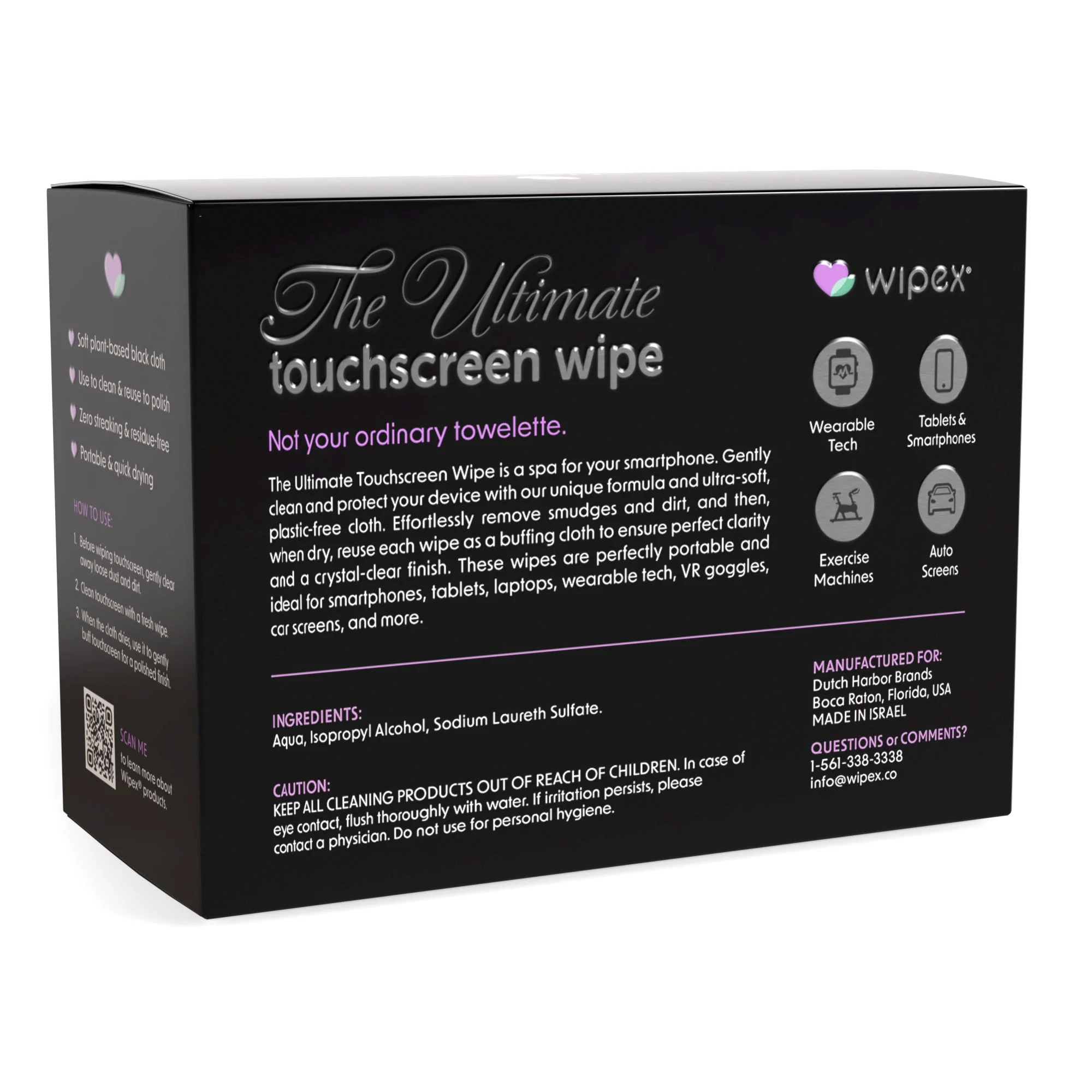 Wipex® Touchscreen Wipes – Plastic-free Screen Cleaning Wipes (24ct Box) - Image 16