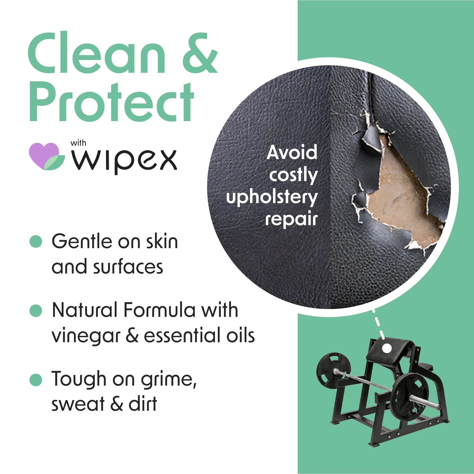 Wipex 400 Yoga Mat Wipes | Natural | Plant-based | For Fitness & Yoga Gear, Chiropractic, Massage Tables - Image 6