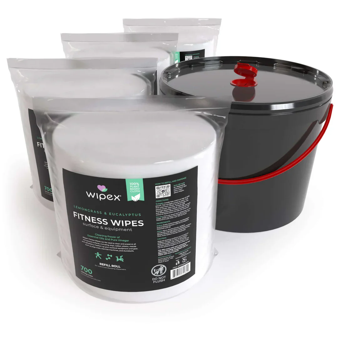 Wipex Natural Fitness Equipment Wipes 700ct Bulk Gym Refill Roll - Image 18