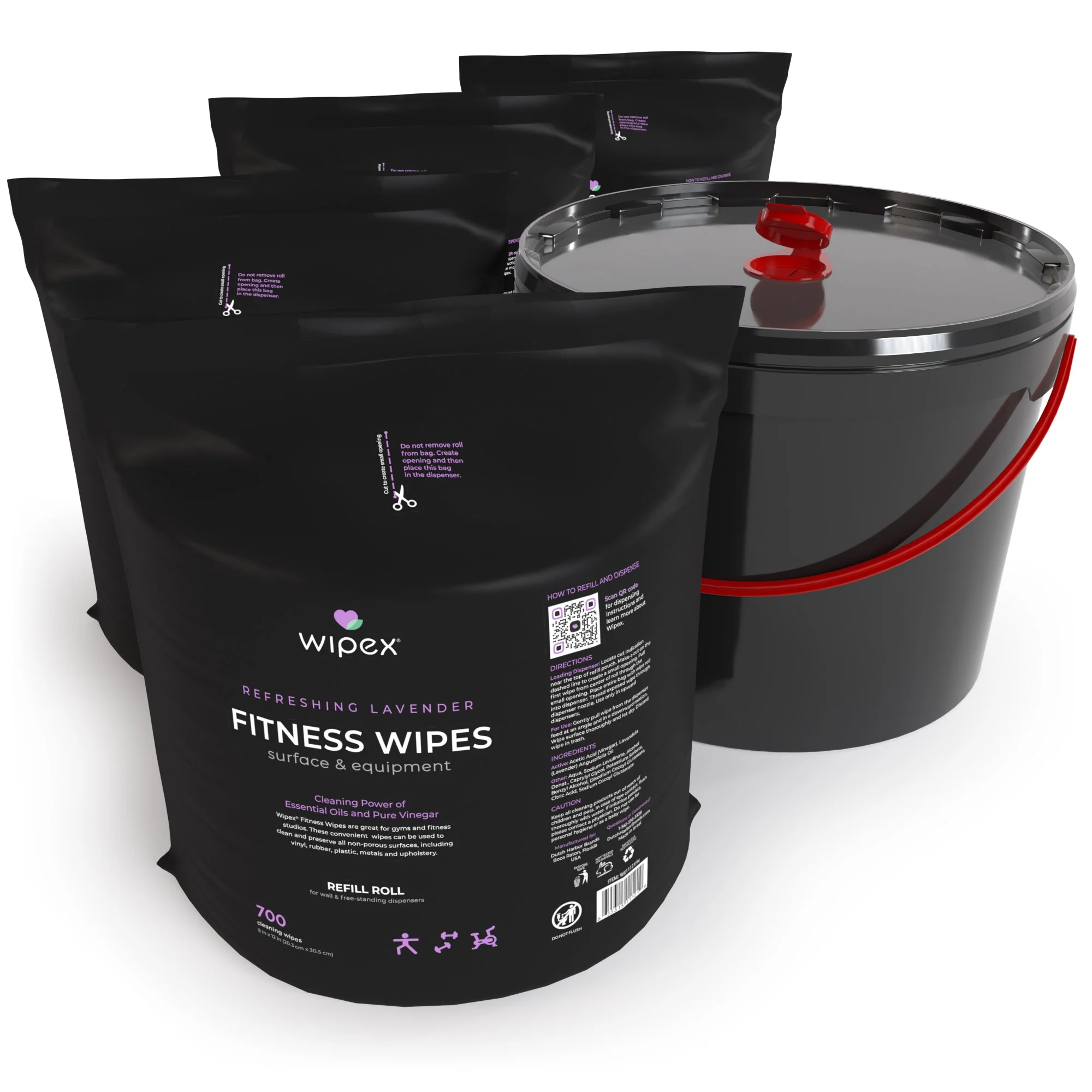 Wipex Natural Fitness Equipment Wipes 700ct Bulk Gym Refill Roll - Image 7