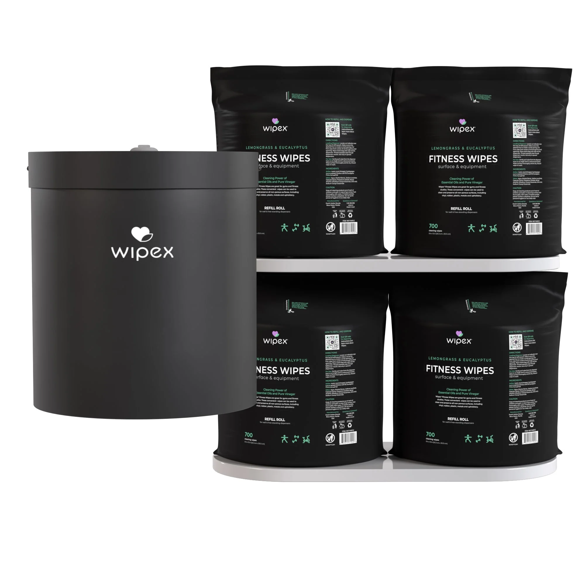 Wipex Natural Fitness Equipment Wipes 700ct Bulk Gym Refill Roll - Image 9