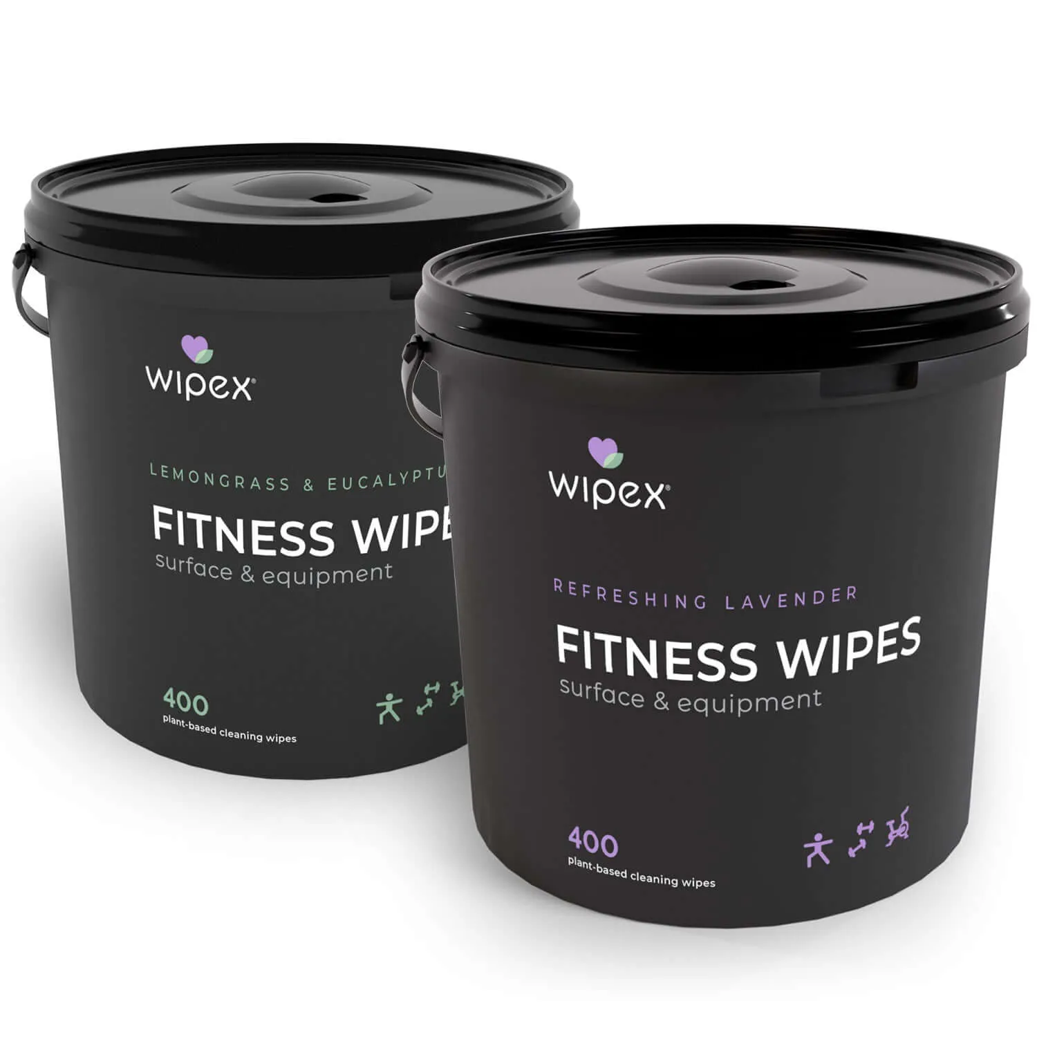 Wipex Natural Gym Wipes Starter Bundle | Dispenser Bucket with Refill | Plant-Based Wipes for Fitness Equipment - Image 16