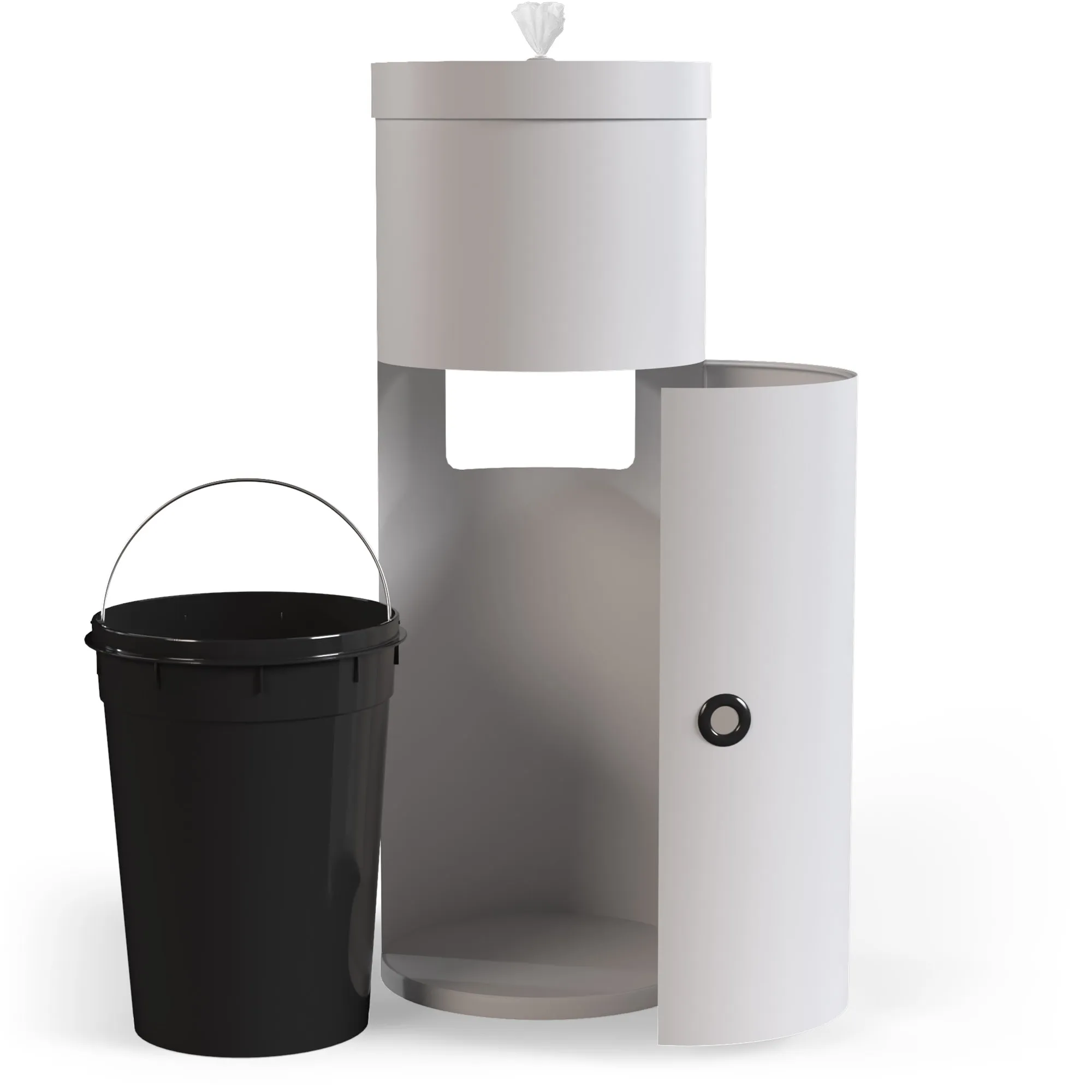 Wipex Premium Studio White Floor Dispenser for Bulk Gym Wipes | Stainless Steel | Free Standing Model - Image 2